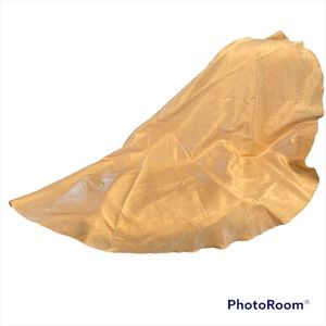 Maxan Yellow Polyester Round Tablecloth With 3 Napkins Dots Swirls Vintage